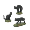 Department 56 Halloween Village Accessories|A Clowder Of Black Cats
