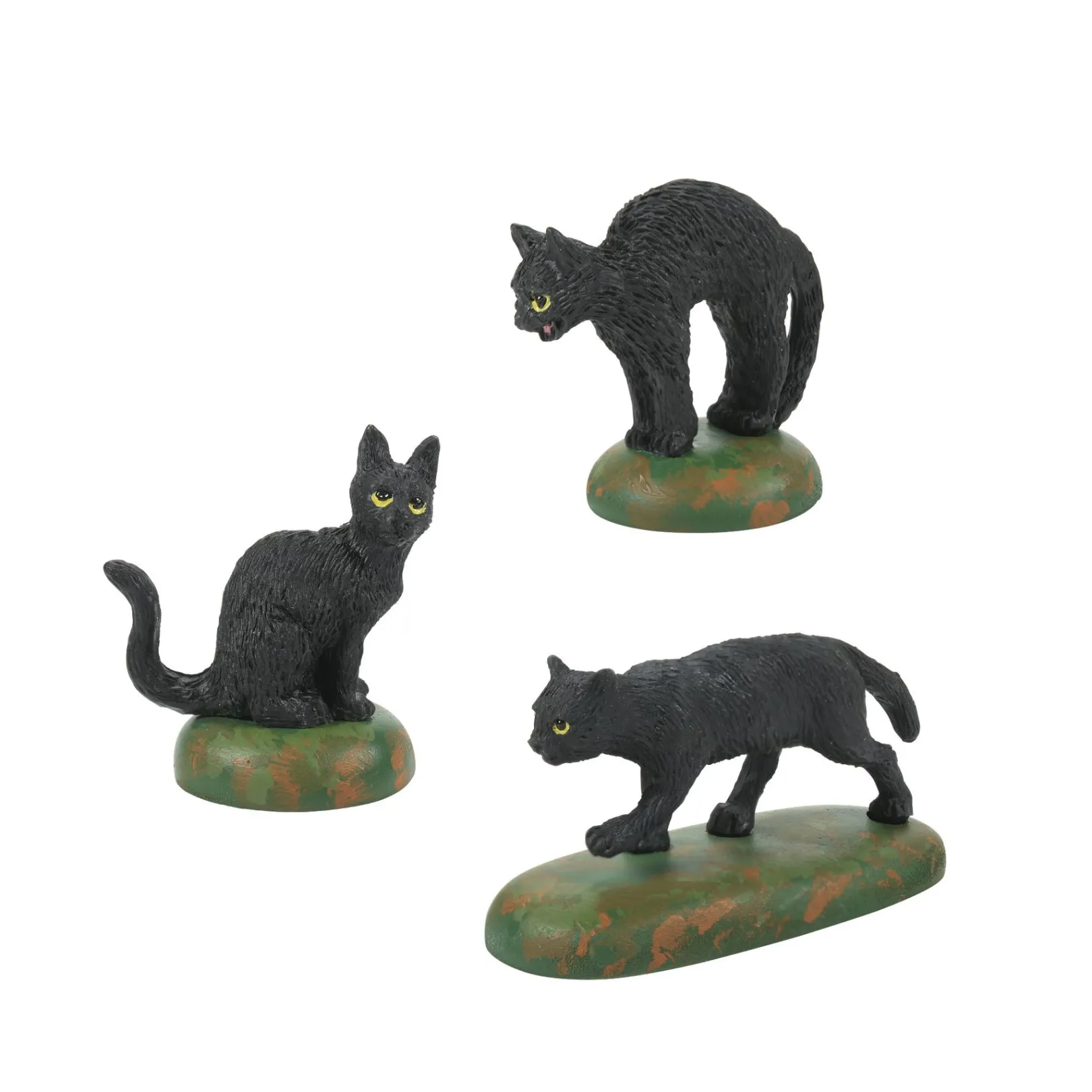 Department 56 Halloween Village Accessories|A Clowder Of Black Cats