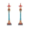 Department 56 Christmas In The City Series|Chinatown Post Lamps S/2