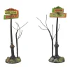Department 56 Halloween Village Accessories|Creepy Village Street Signs