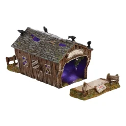 Department 56 Halloween Village Accessories|Crow Creek Covered Bridge