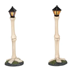 Department 56 Halloween Village Accessories|Femur Bone Street Lights
